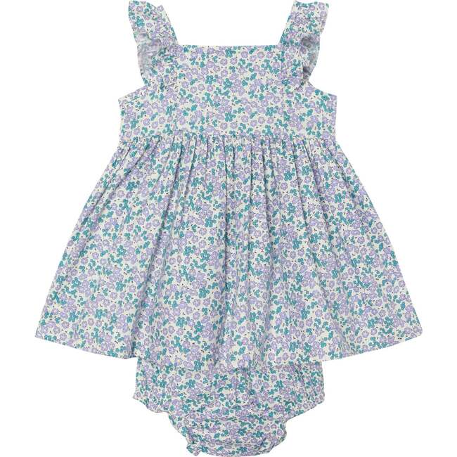 Baby Sundress Meadow, Lilac, Blue & White Floral - Dresses - 3