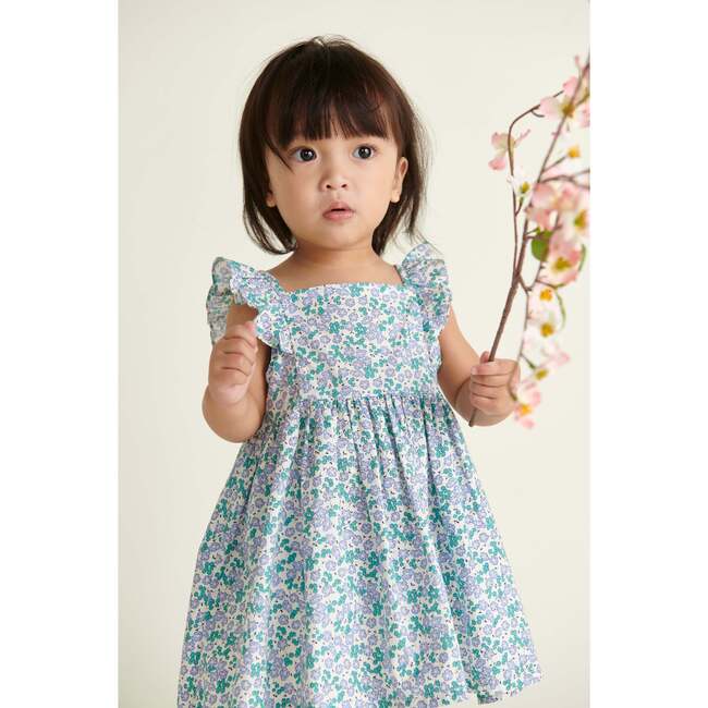 Baby Sundress Meadow, Lilac, Blue & White Floral - Dresses - 4