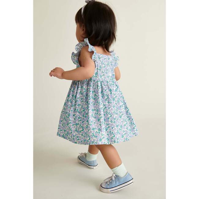 Baby Sundress Meadow, Lilac, Blue & White Floral - Dresses - 5