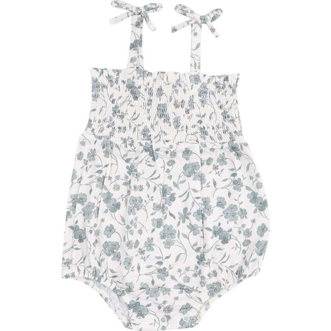 Tie Strap Smocked Bubble, Baby's Breathe Floral