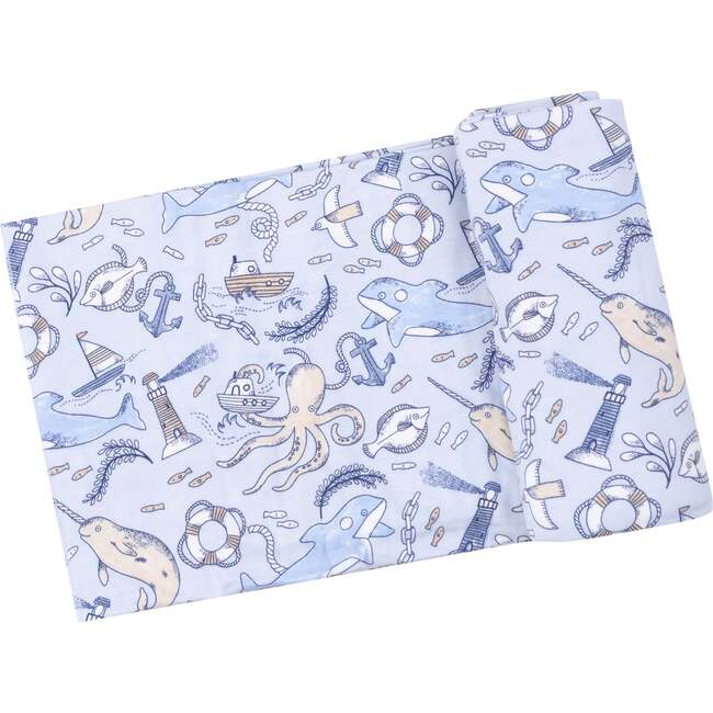 Swaddle Blanket, Nautical Notebook