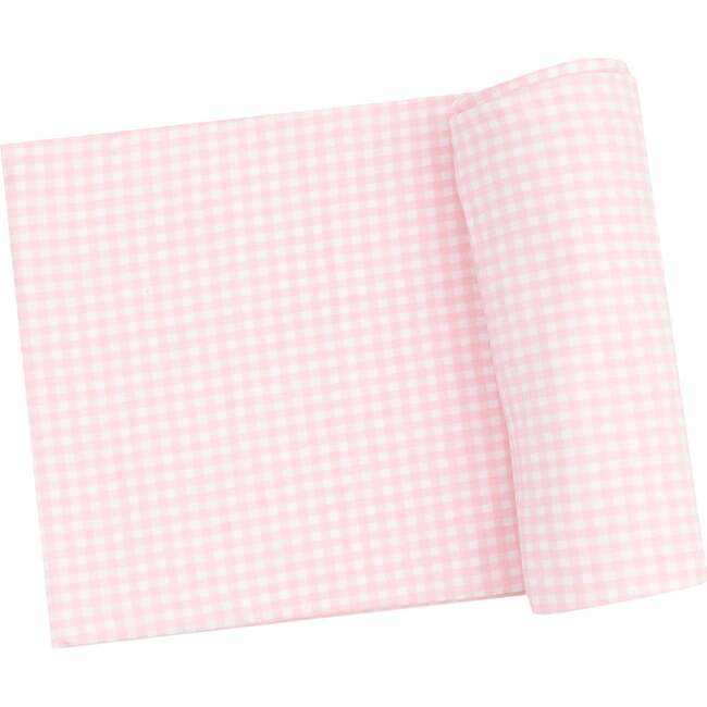 Swaddle Blanket, Mini Gingham Pink - Swaddles - 1