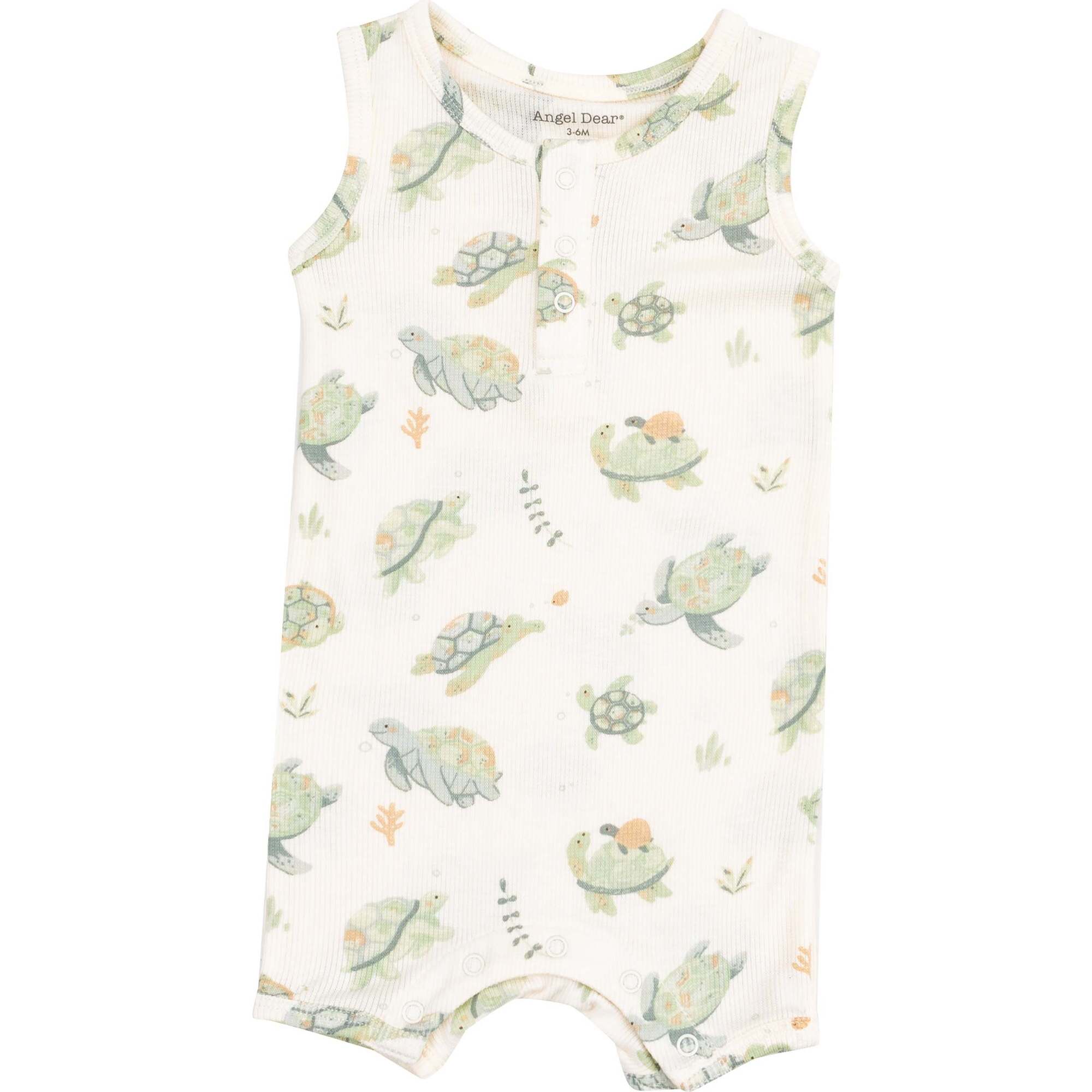 Sleevless Shortie Romper, Sea Turtles - Rompers - 1