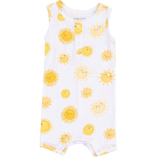 Sleeveless Shortie Romper, Happy Suns