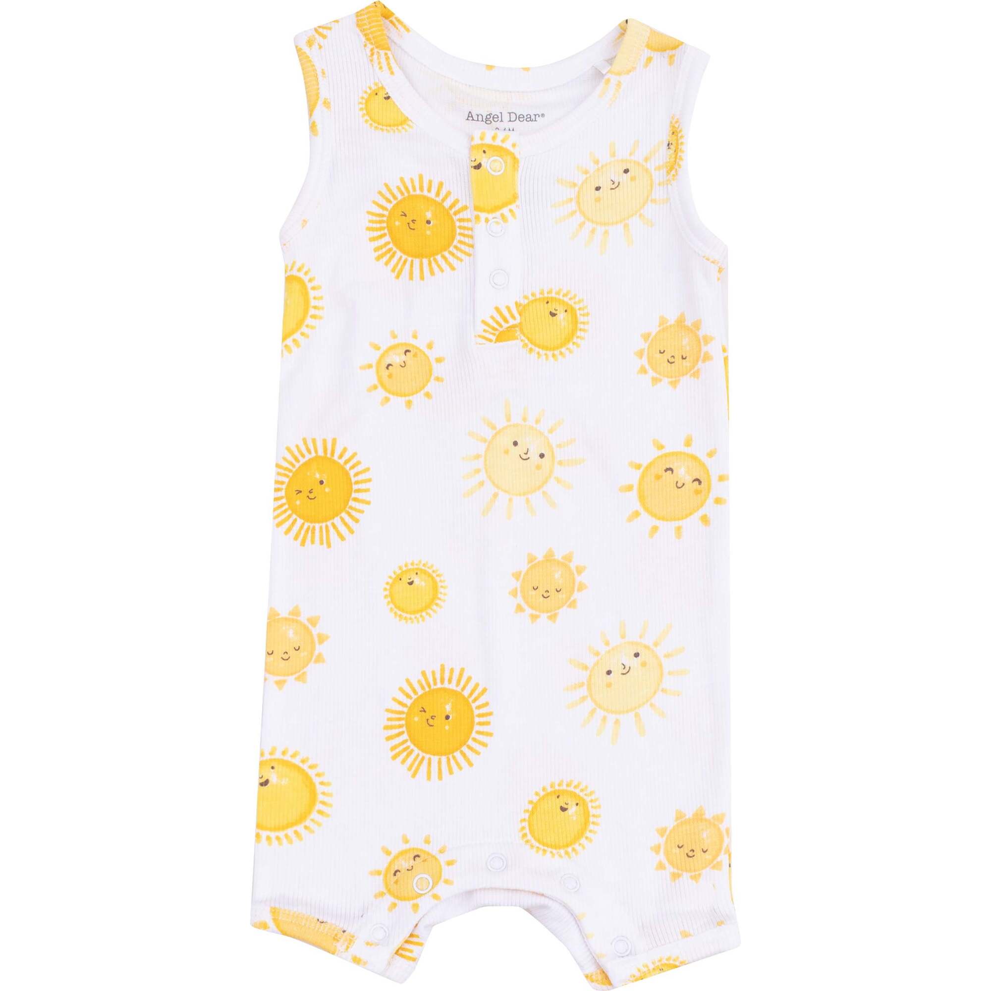 Sleeveless Shortie Romper, Happy Suns - Rompers - 1