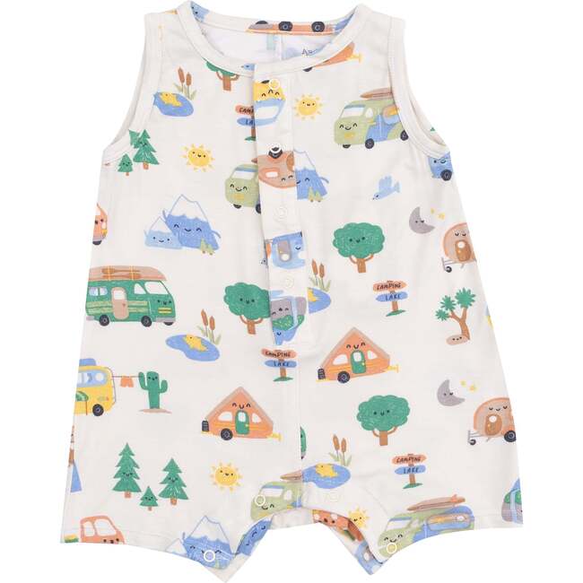 Sleeveless Shortie Romper, Friendly Campers