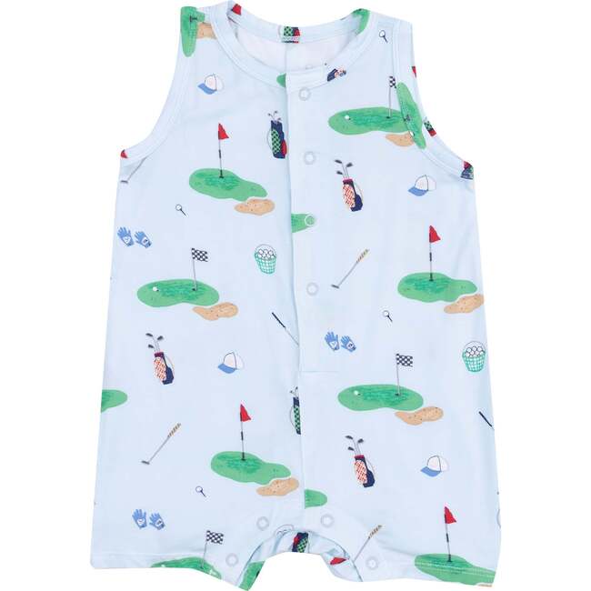 Sleeveless Shortie Romper, Golf Things Blue