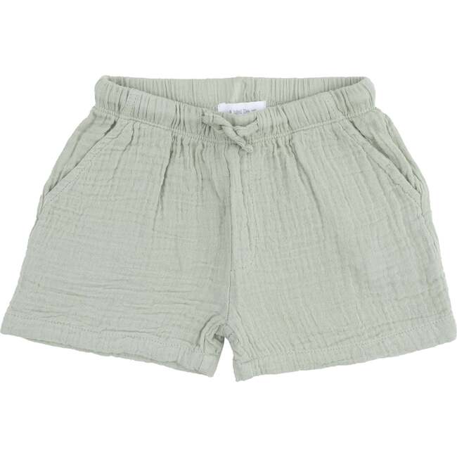 Short, Solid Muslin Desert Green