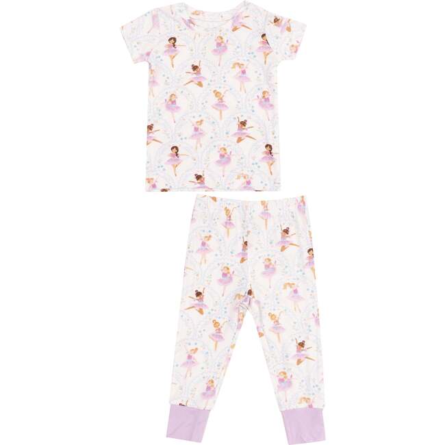 Short Sleeve Loungewear Set, Bow Ballerinas