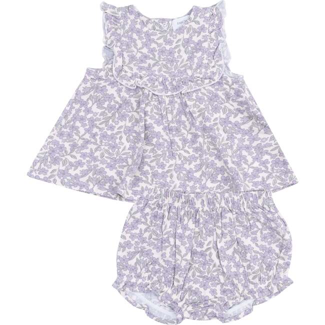 Ruffle Top & Bloomer, Forget Me Not Floral - Mixed Apparel Set - 1