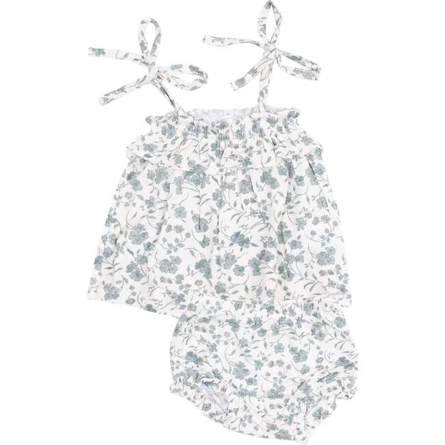 Ruffle Top & Bloomer, Baby's Breathe Floral