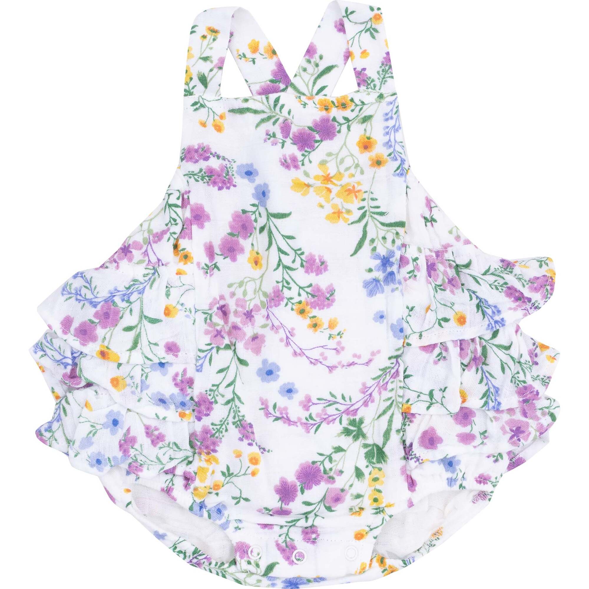 Ruffle Sunsuit, Cottage Climbing Floral - Rompers - 1