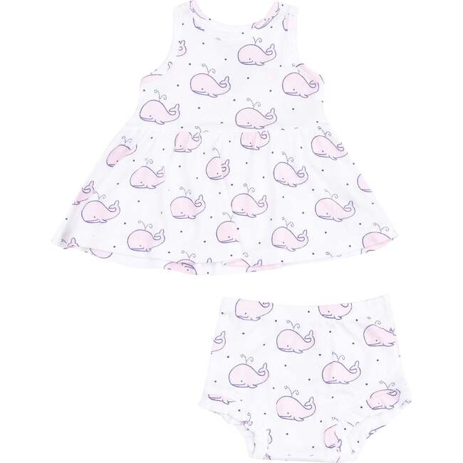 Peplum Tank & Ruffle Bloomer, Bubbly Whale Pink