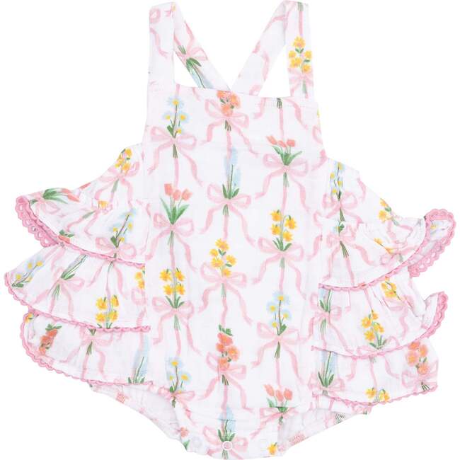 Ruffle Sunsuit, Ribbon Bouquets, mulit