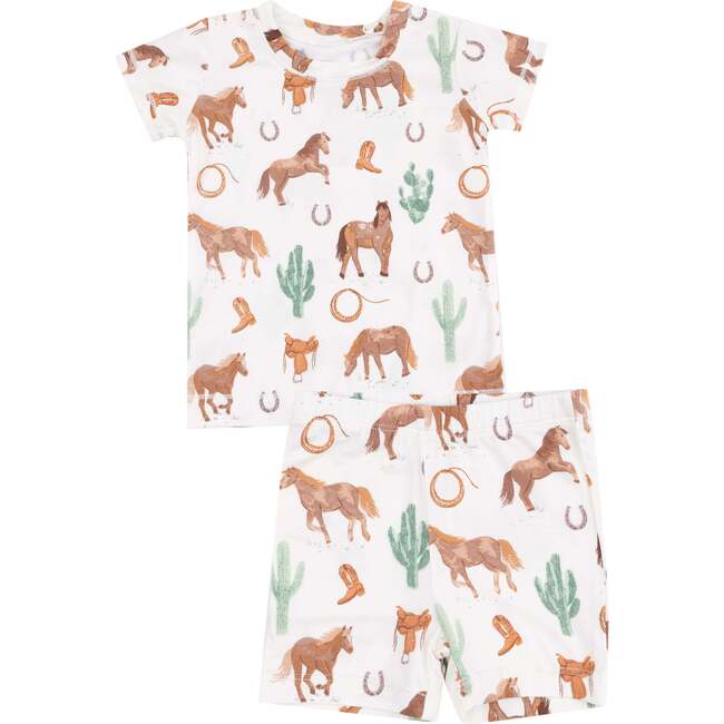 Loungewear Short Set, Western Horses