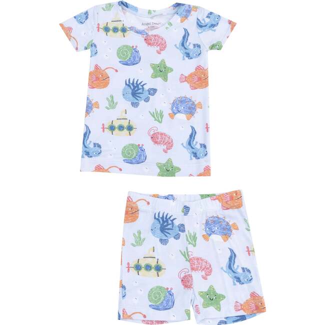 Loungewear Short Set, Cute Ocean Creatures