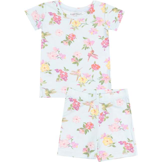 Loungewear Short Set, Cute Hummingbirds