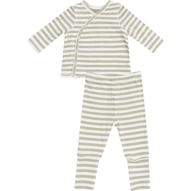 Lounge Wear Set, Stripe Sage