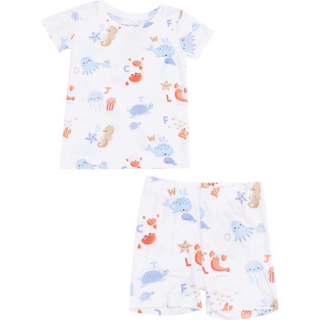 Loungewear Short Set, Coastal ABCs