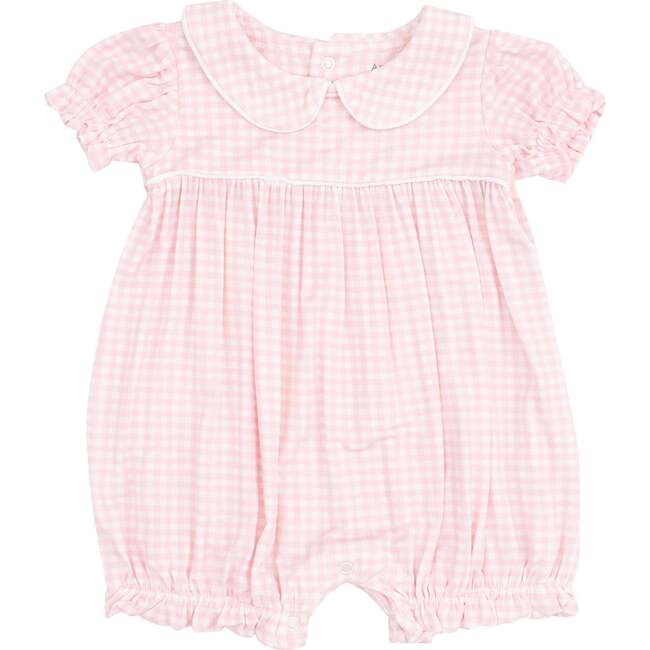 Classic Puff Sleeve Baby Doll Bubble, Mini Gingham Pink