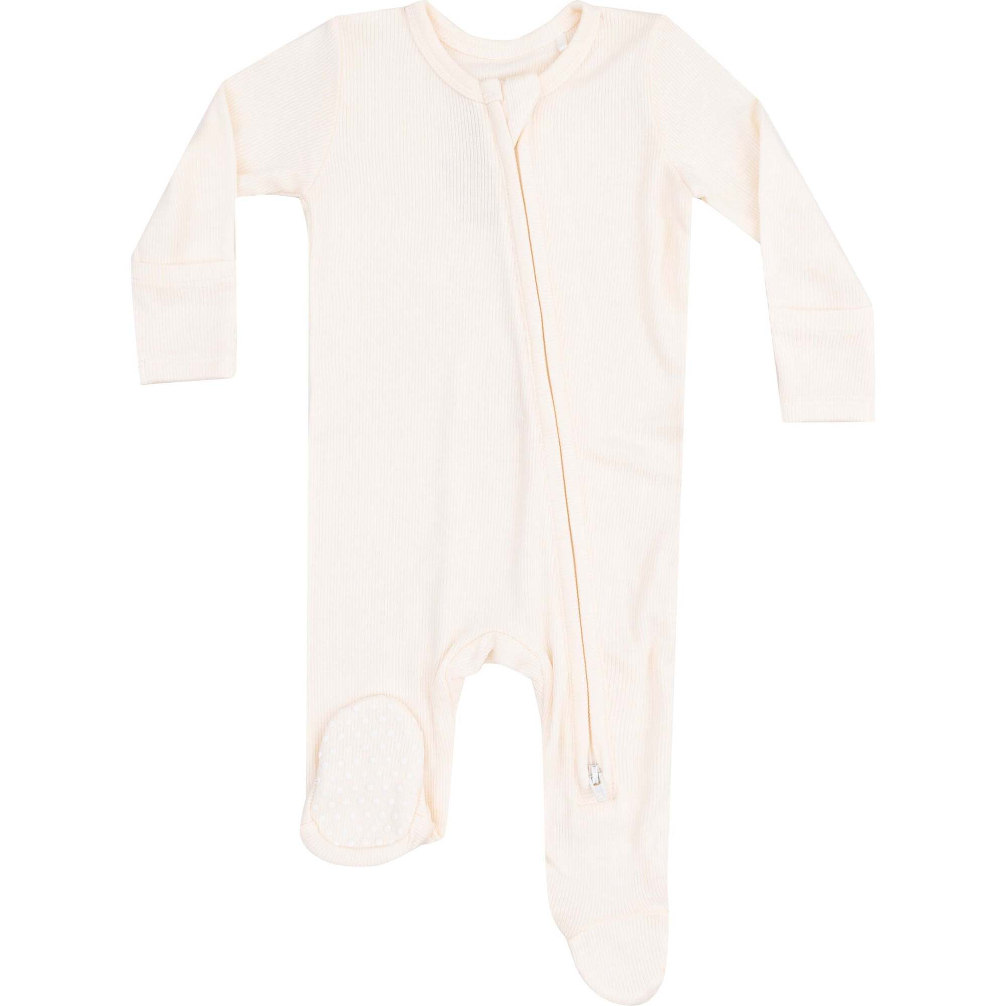 2 Way Zipper Footie, Solid Sugar Swizzle - Footie Pajamas - 1