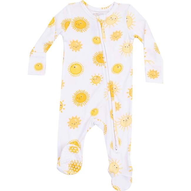 2 Way Zipper Footie, Happy Suns - Footie Pajamas - 1