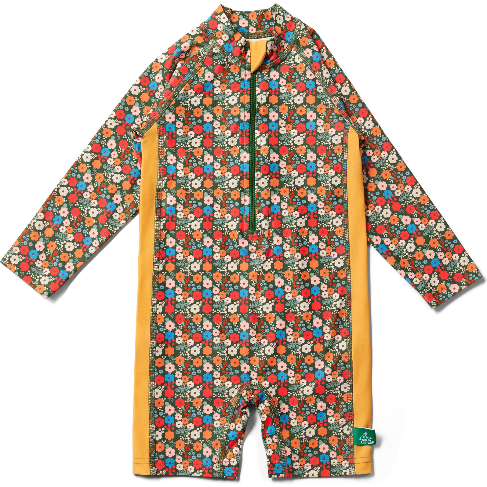 Vintage Flowers UPF 50 Recycled Sunsafe Sunsuit, Multi - One Pieces - 1