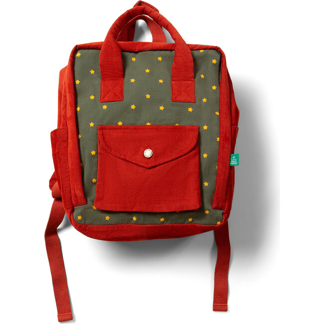 Yellow Stars Kids Ready For Adventure Backpack, Green