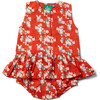 Little Rabbits Ruffle Romper, Red - Rompers - 1 - thumbnail
