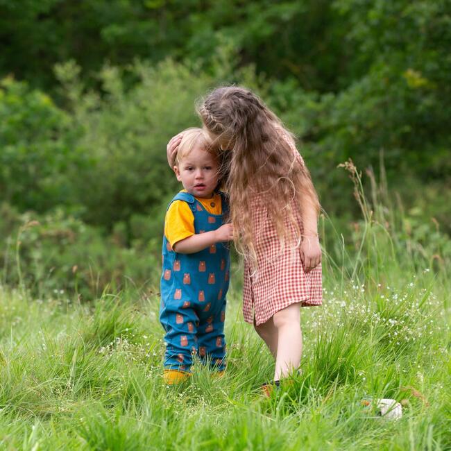 Teddy Bears Everyday Dungarees, Blue - Pants - 2