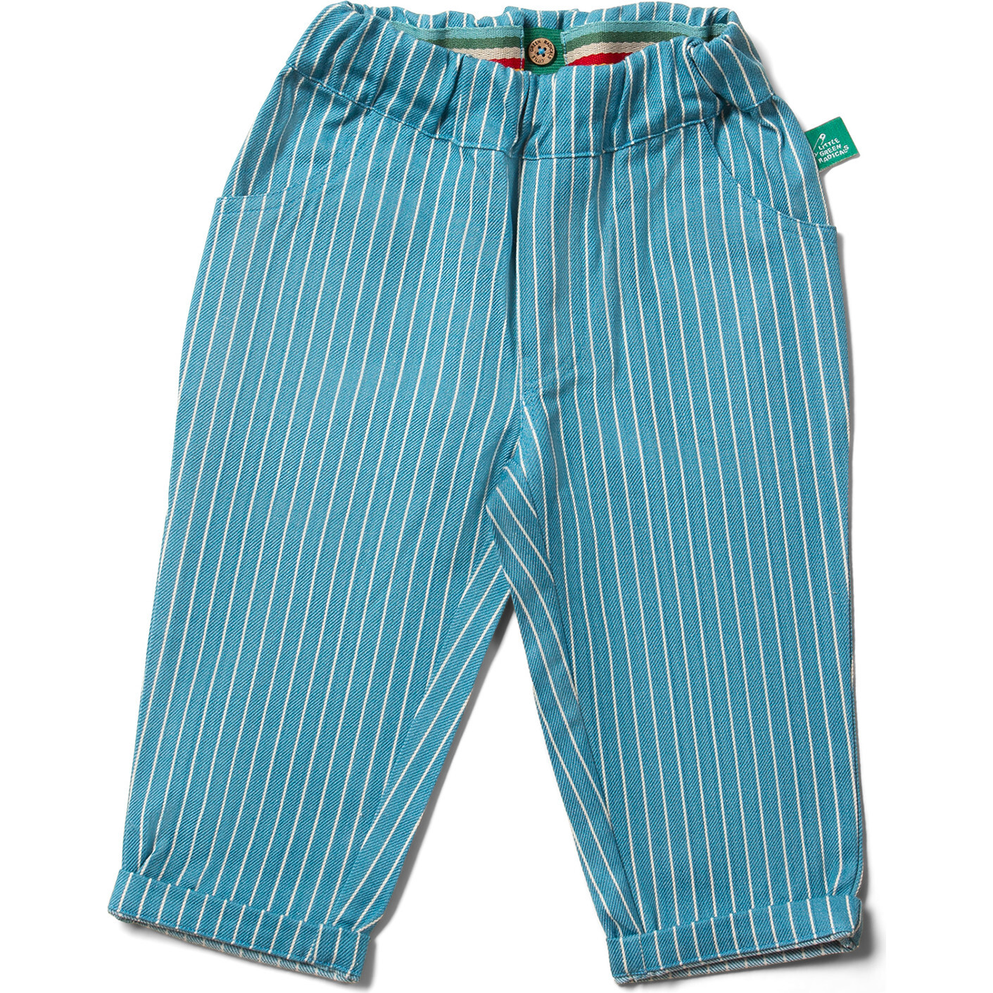Horizon Blue Striped Pocket Trousers, Blue - Pants - 1