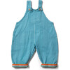 Horizon Blue Striped Roll Up Dungarees, Blue - Pants - 1 - thumbnail