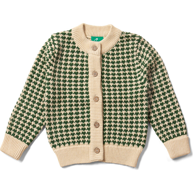 From One To Another Olive Striped Knitted Cardigan, Green