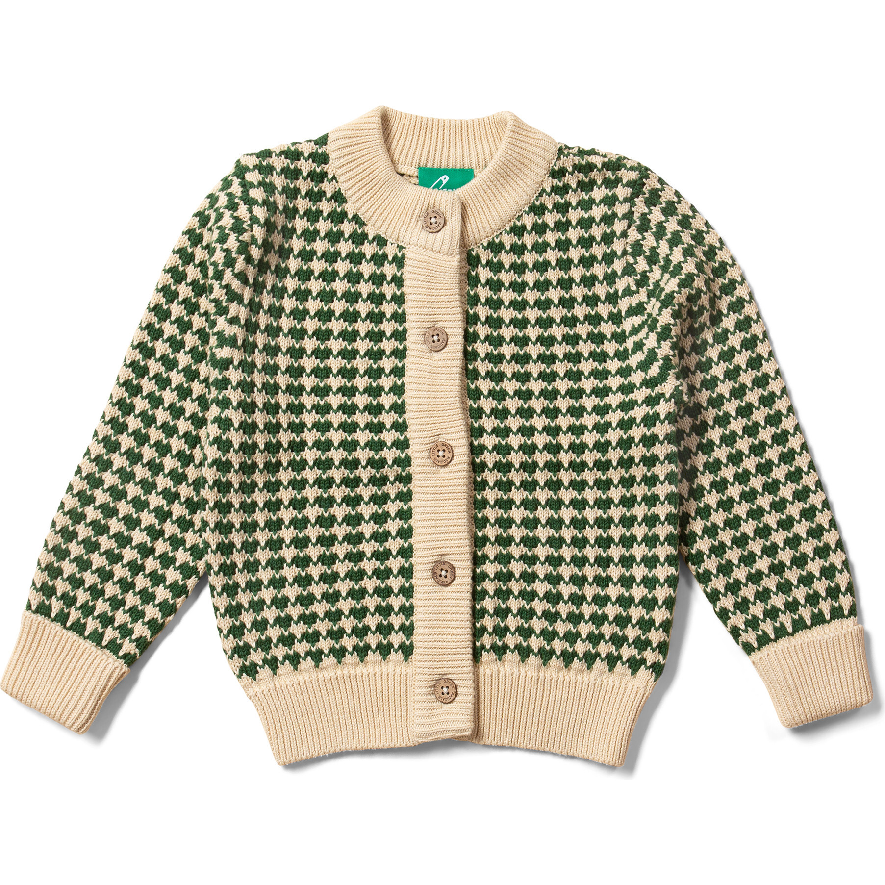 From One To Another Olive Striped Knitted Cardigan, Green - Cardigans - 1