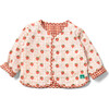 Strawberry Days Reversible Collarless Spring Jacket, Cream - Jackets - 2