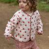 Strawberry Days Reversible Collarless Spring Jacket, Cream - Jackets - 3