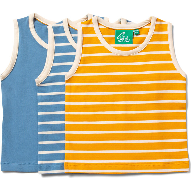 Blue Organic Vest Set 3 Pack, Multi - Vests - 1