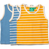 Blue Organic Vest Set 3 Pack, Multi - Vests - 1 - thumbnail