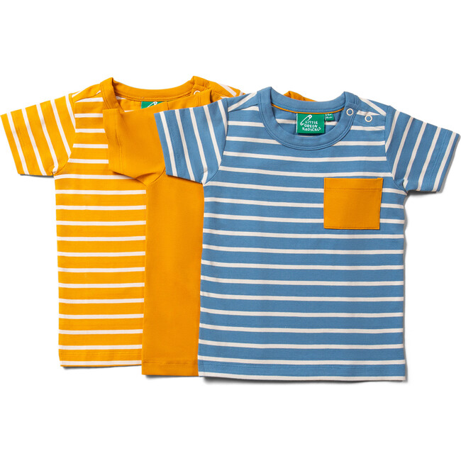 Blue Organic T Shirt Set 3 Pack, Multi - T-Shirts - 1