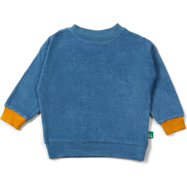 Blue Towelling Jumper, Blue