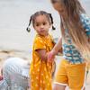 Bees Organic Towelling Romper, Gold - Rompers - 3
