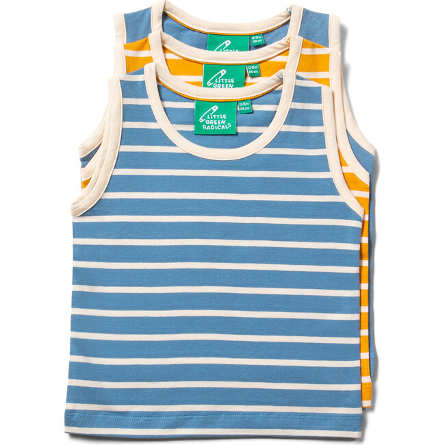 Blue Organic Vest Set 3 Pack, Multi - Vests - 5