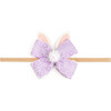 Lavender Lace Easter Bunny Bow Baby Headband, Lavender - Headbands - 1 - thumbnail