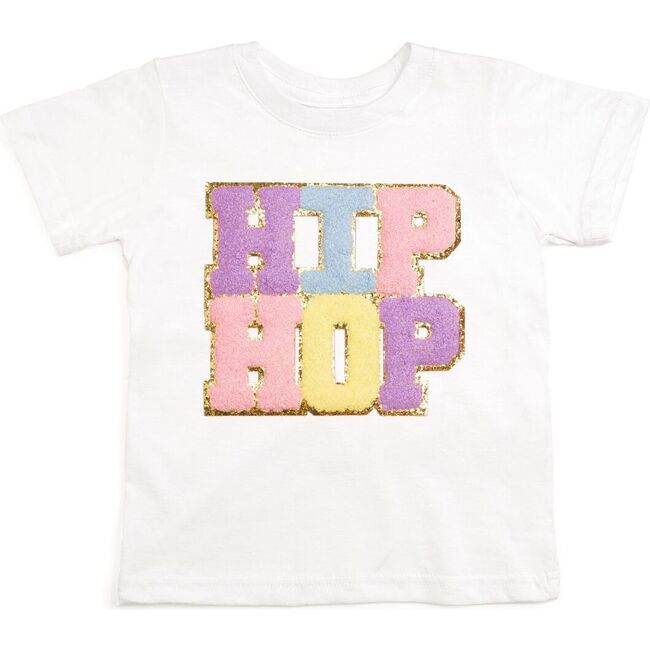 Hip Hop Patch Easter Short Sleeve T-Shirt, White