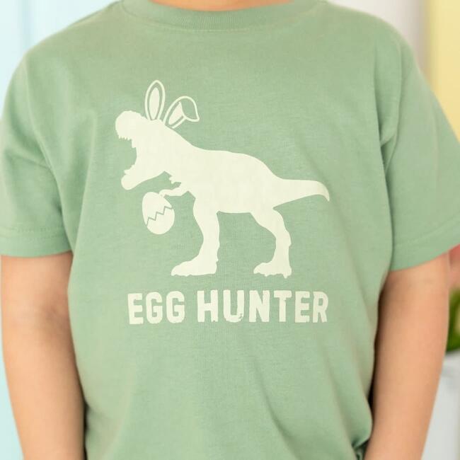 Egg Hunter Easter Short Sleeve T-Shirt, Sage - T-Shirts - 3