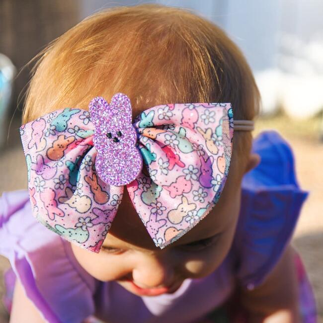 Easter Peeps Tulle Bow Baby Headband, Multi - Headbands - 3