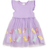 Easter Peeps Flutter Sleeve Tutu Dress, Lavender - Dresses - 1 - thumbnail