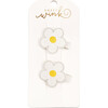 Daisy Flower Clip Set, White - Hair Accessories - 1 - thumbnail