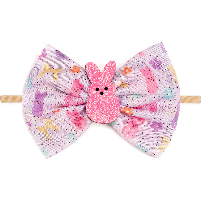 Coquette Easter Bunny Tulle Bow Baby Headband, Multi