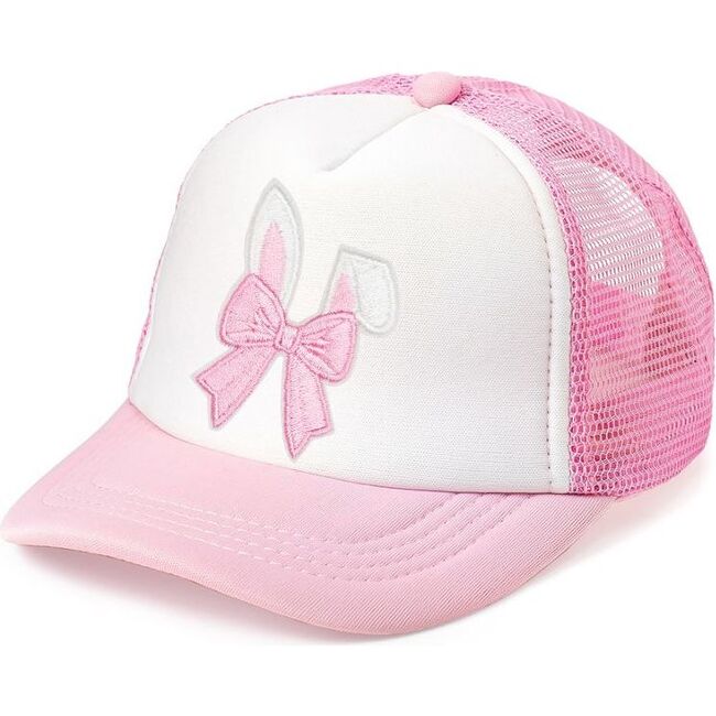 Coquette Easter Bunny Patch Trucker Hat, Pink